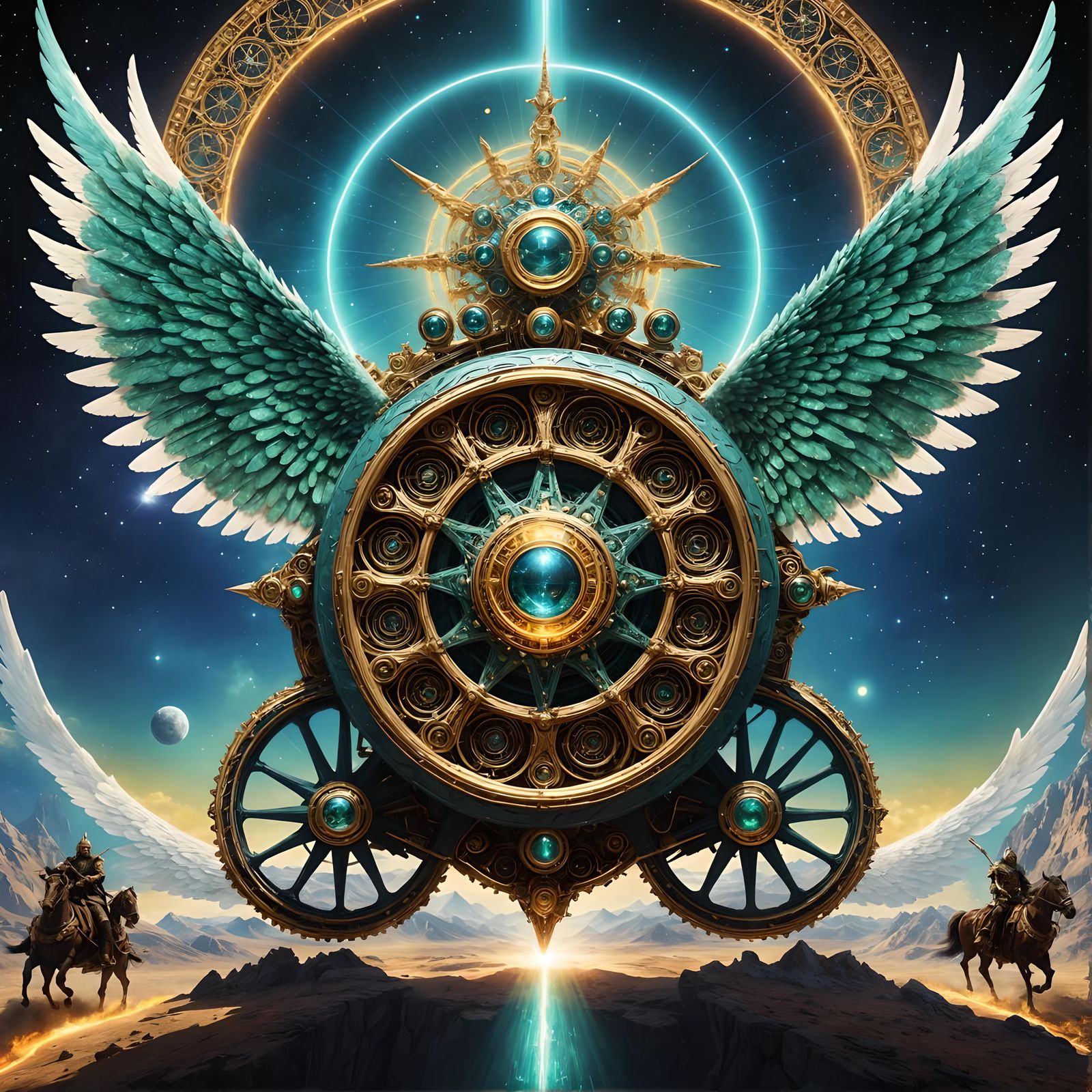 Ezekiel's Vision: Sacred Geometry in Sci-Fi Style