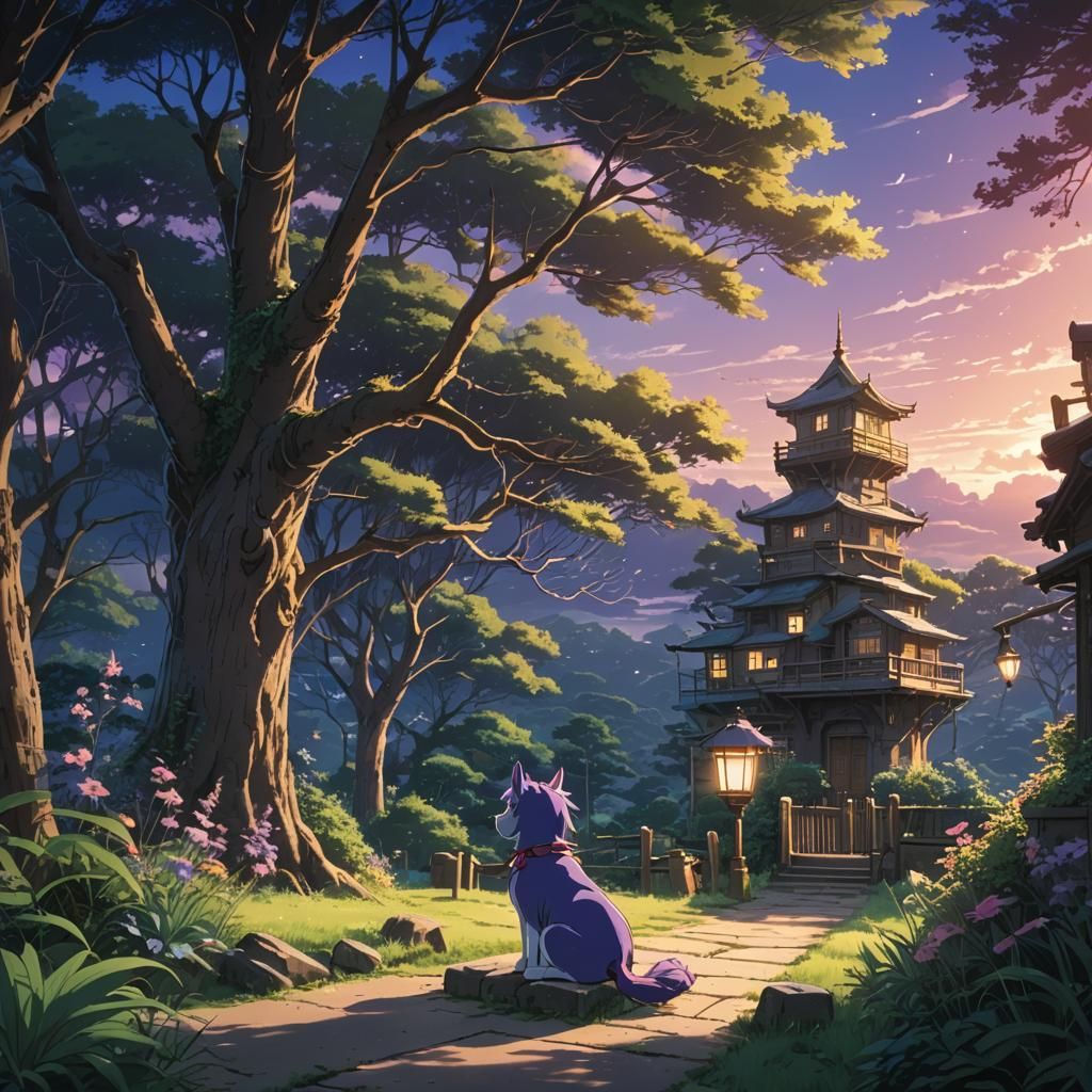 Twilight Sparkle in Ghibli Anime Style