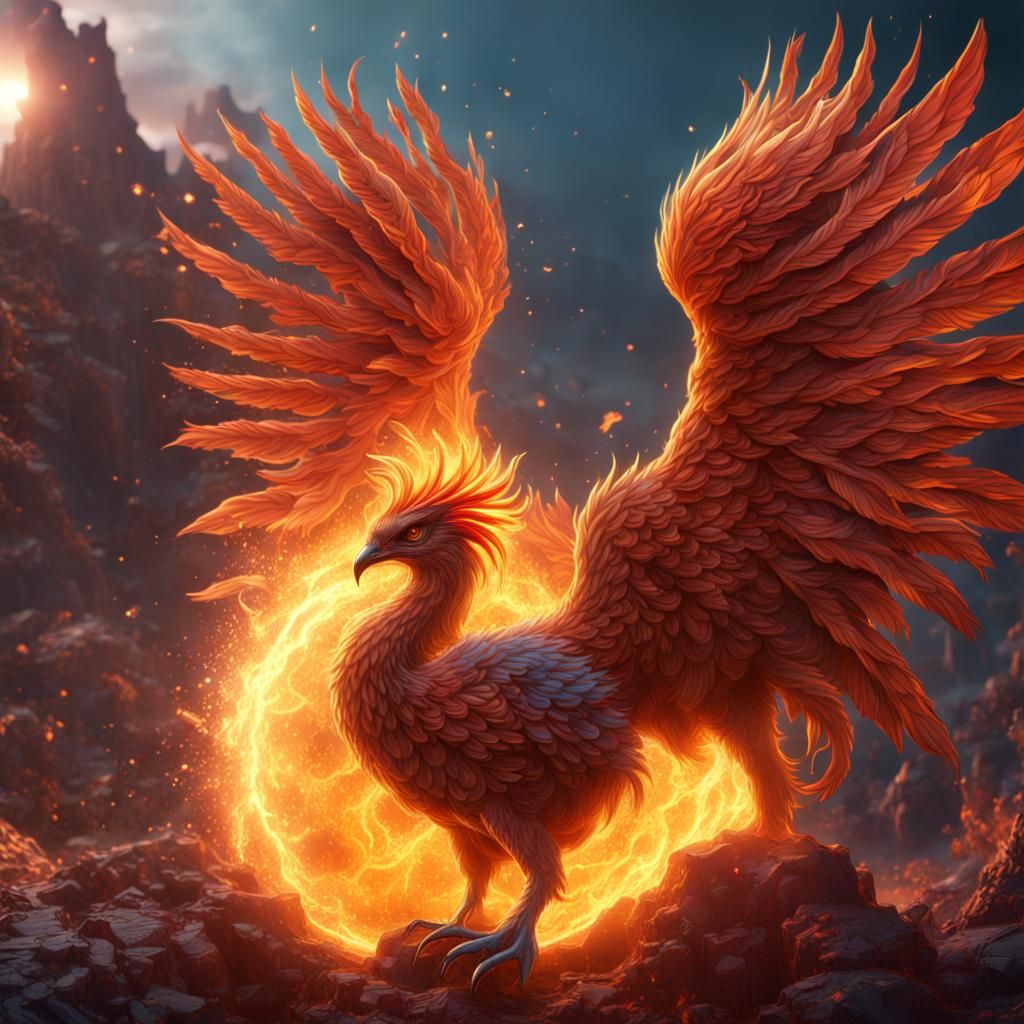 Phoenix Reborn: Detailed Fantasy Concept Art