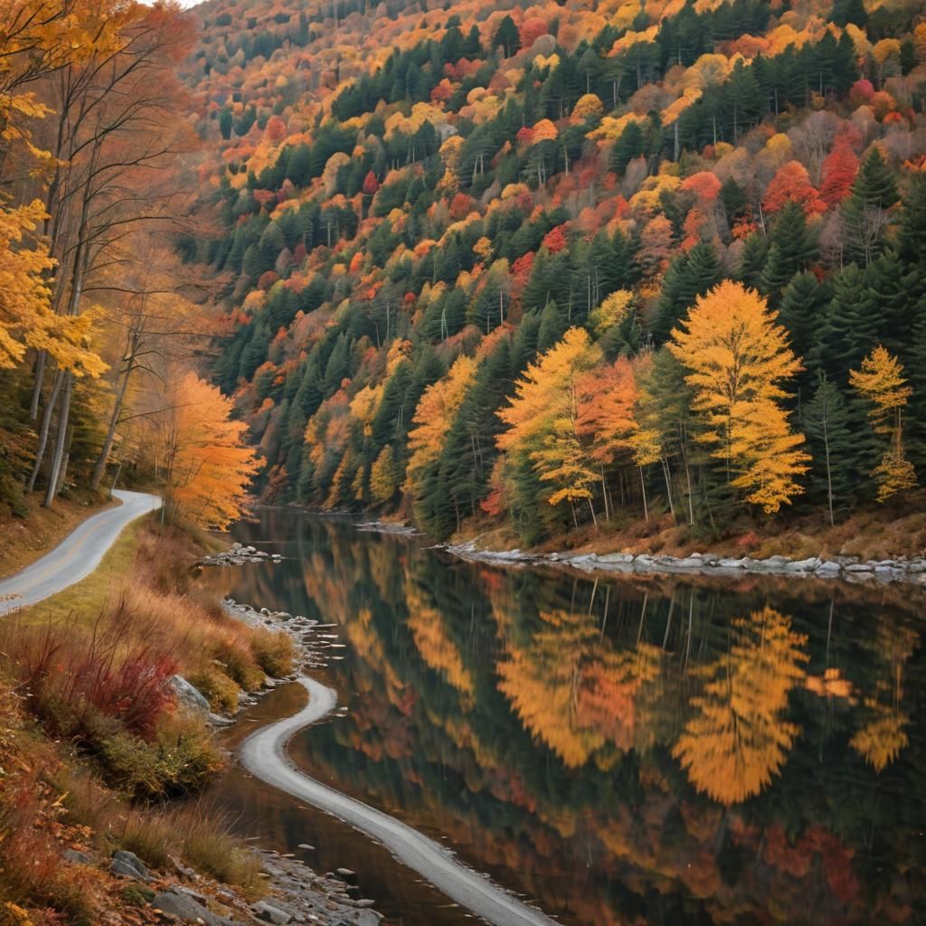 Vermont Autumn Landscape Photography in Warm Light