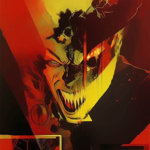 Epic Horror Image of Seething Rage