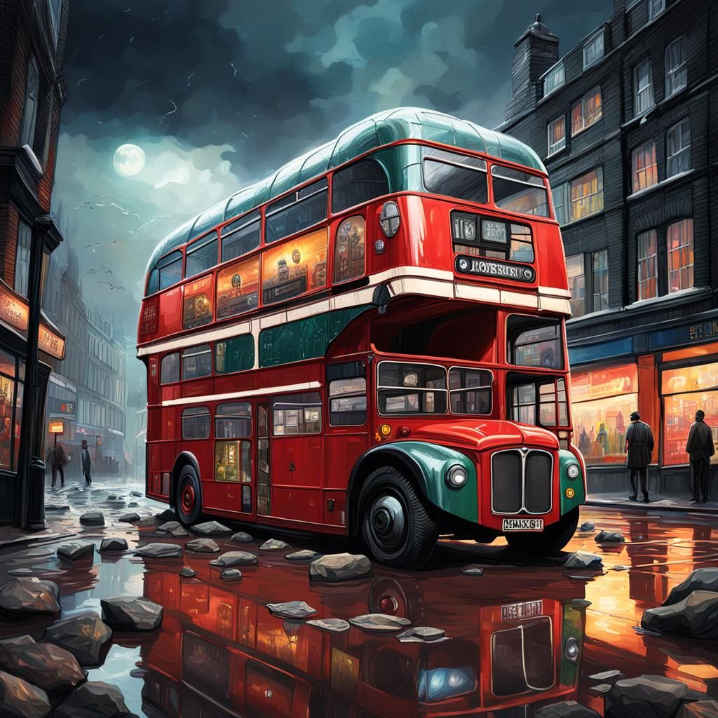 Apocalyptic Routemaster Bus Shelter by Stream: Hyperrealisti...
