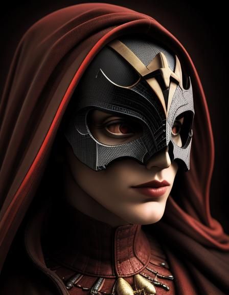 Red Chocolate Superhero in Expressionist Style