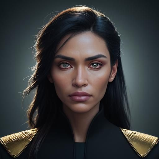Futuristic Mugshot Portrait in High-End Digital Art