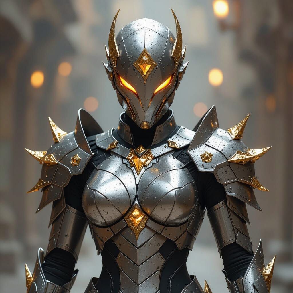 Zirconium Villain with Gold and Silver Armor