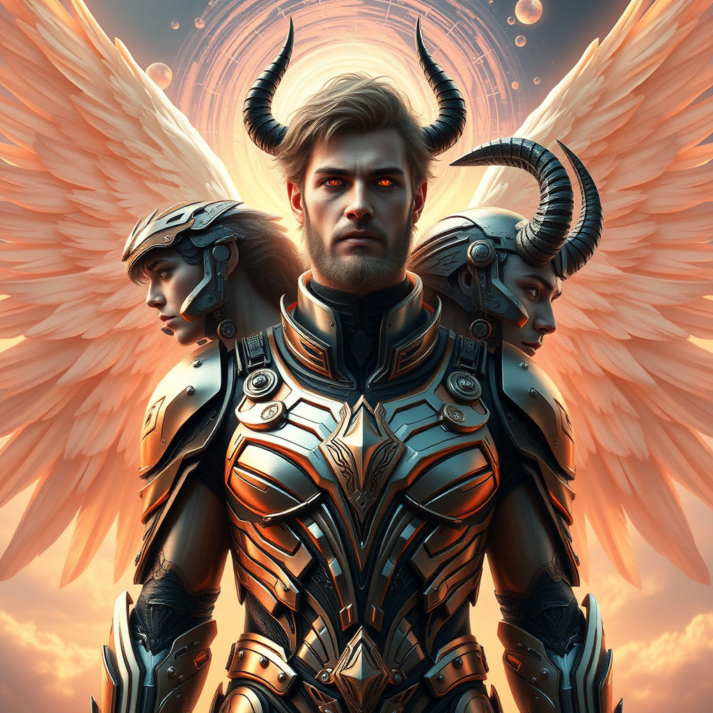 Majestic Angelic Super Soldier with Astral Aura