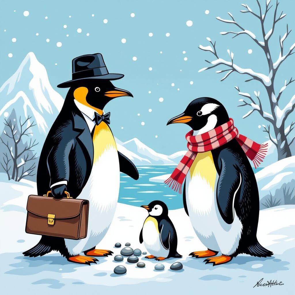 Penguin Husband's Icy Discovery: A Potteresque Love Triangle