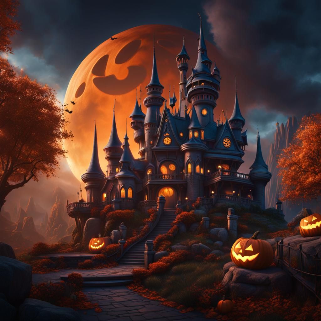 Halloween Disneyland: Detailed Fantasy Concept Art