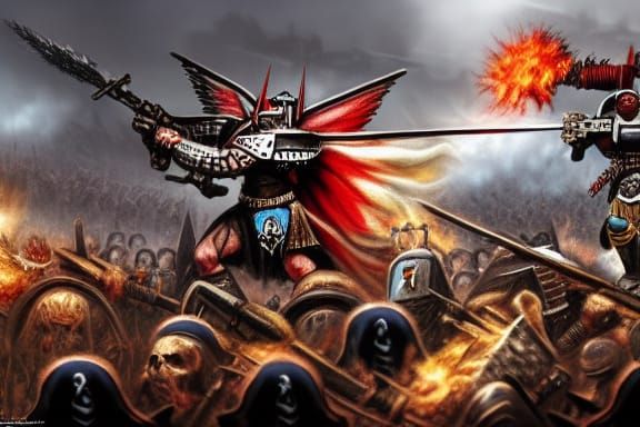 Epic Warhammer Battle Scene
