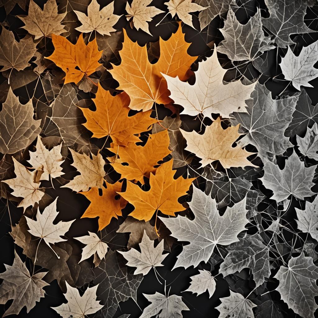 Autumnal Photogram in Man Ray Style