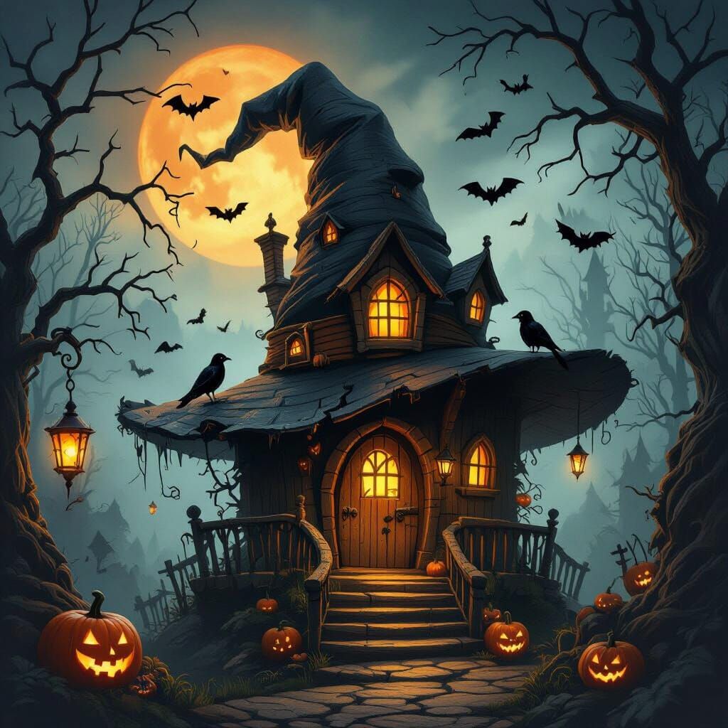 Witch's Hat Portal to Halloween Magic Realm