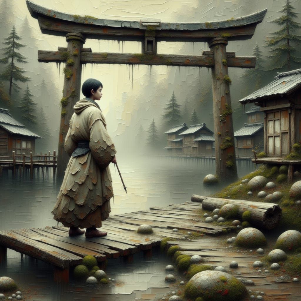 Blind Poet Touches Torii Gate, Enters Haiku Realm