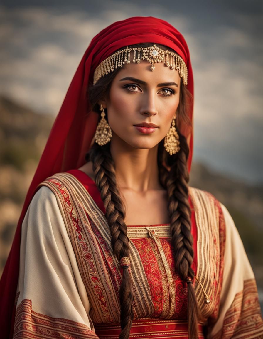 Portrait of a Beautiful Greek Woman