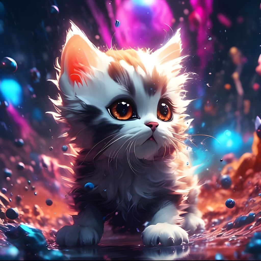 AI Interpretation: Chemical Kitten as Digital Art