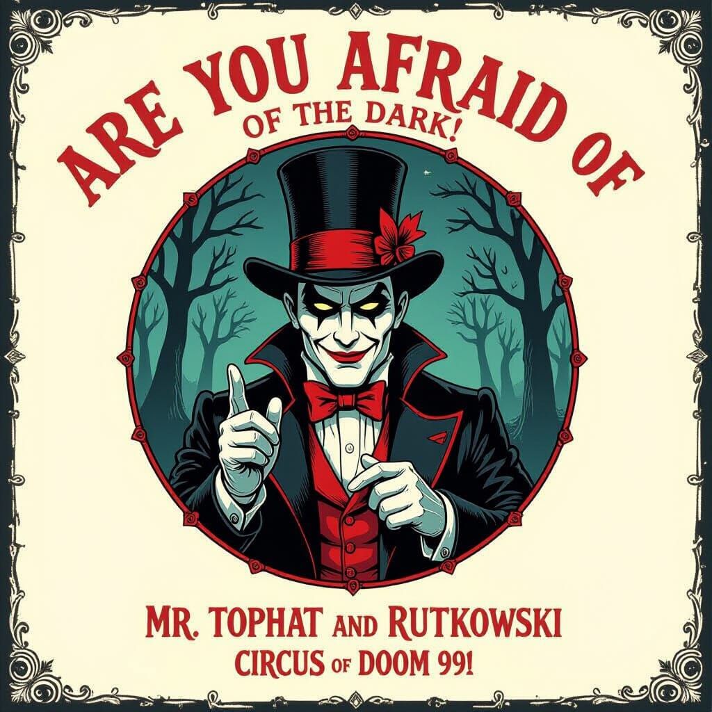 Creepy Carnival of Doom in Horror Illustration Style