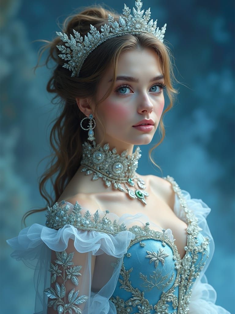 Ethereal Beauty in Resplendent Baroque-Inspired Gown