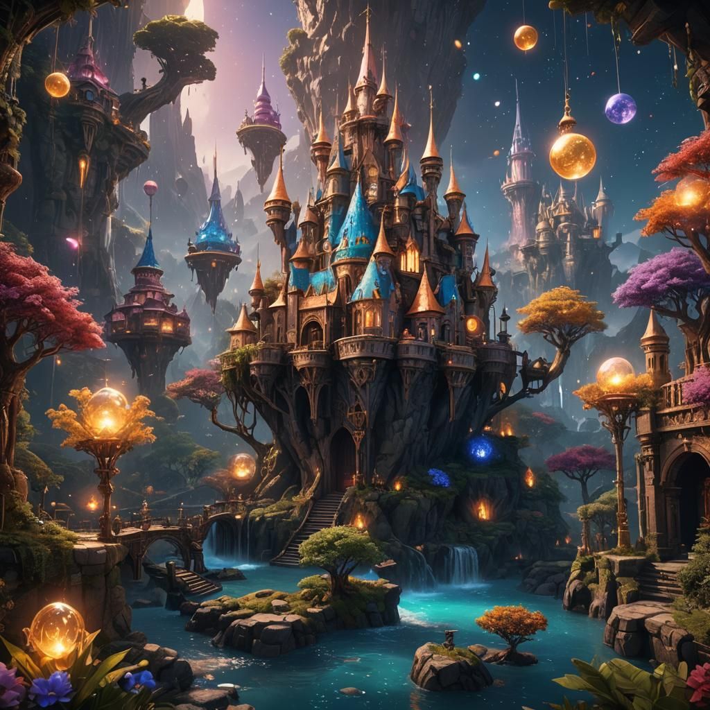 Fantastical Matte Painting in Deep Color