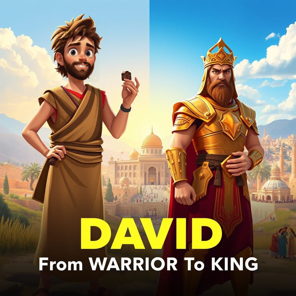 Biblical King David Transforms from Warrior to Ruler in Epic...