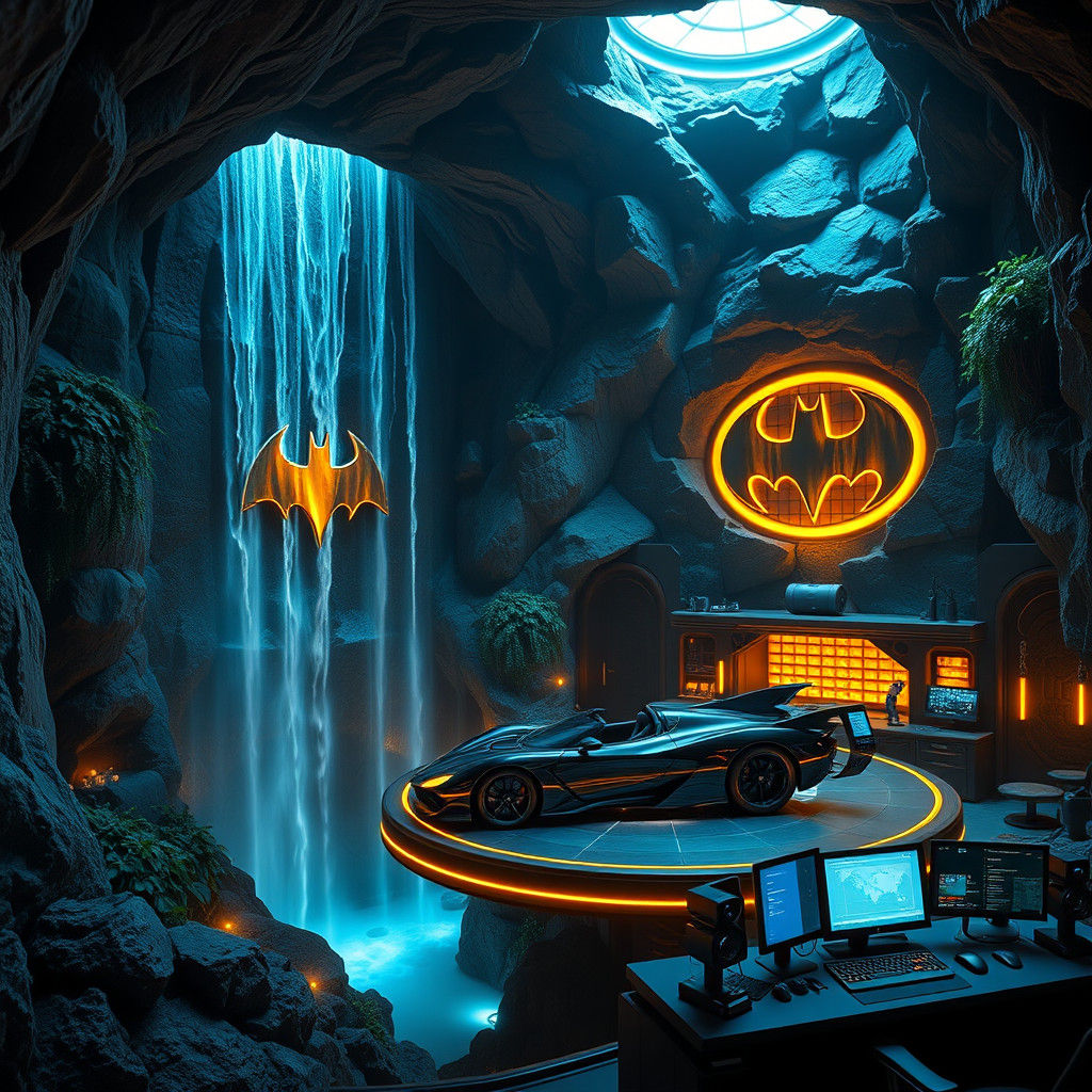 Surreal Gothic Cavern Unveils Futuristic Batcave in Luxury