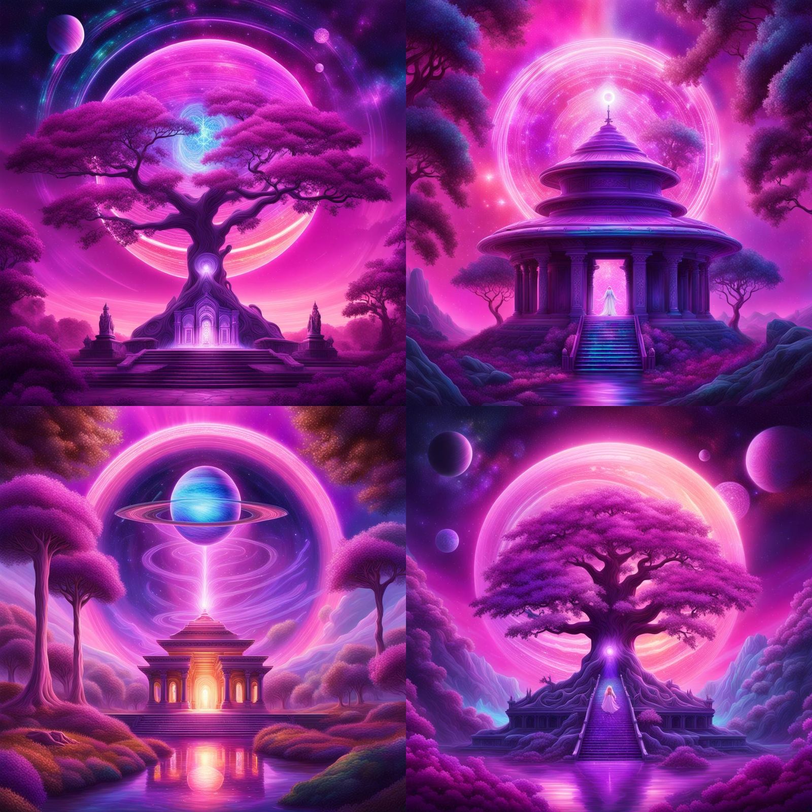 Saturn, Tree of Life, and Amethyst Temple