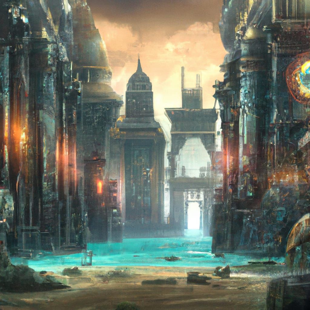 Atlantis at its Prime: Epic Digital Matte Painting