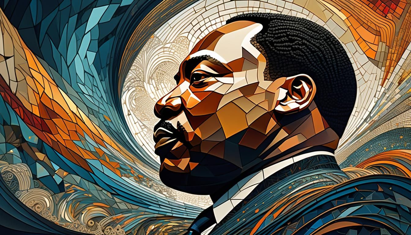 Maximalist Mosaic Portrait of Martin Luther King Jr