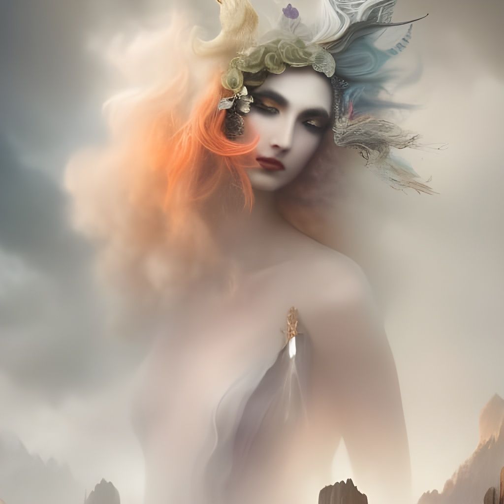 Chaos Lord Portrait in Ethereal Maximalist Style