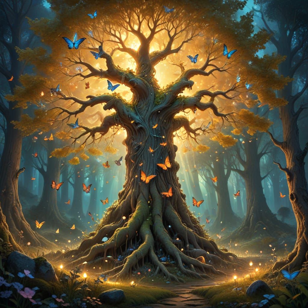 Magical Pencil Transforms Into Ancient Tree in Enchanted For...