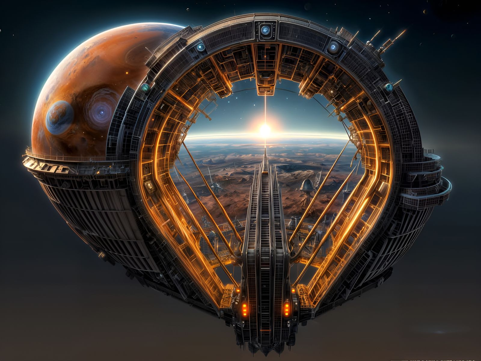 Planetary Molecular Bio Engine Megastructure in Deep Space