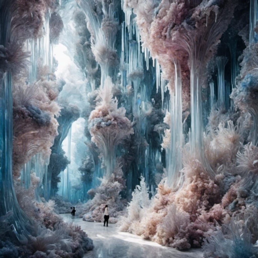 Glass Stalagmite Formation