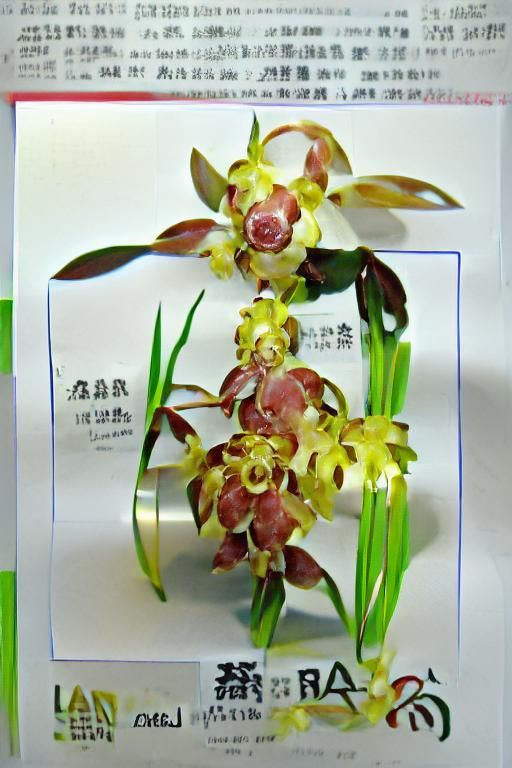Detailed Orchid Botanical Illustration
