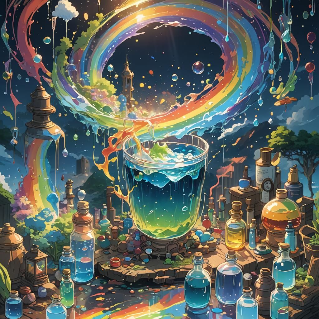 Magical Rainbow Liquid by Studio Ghibli Wizard