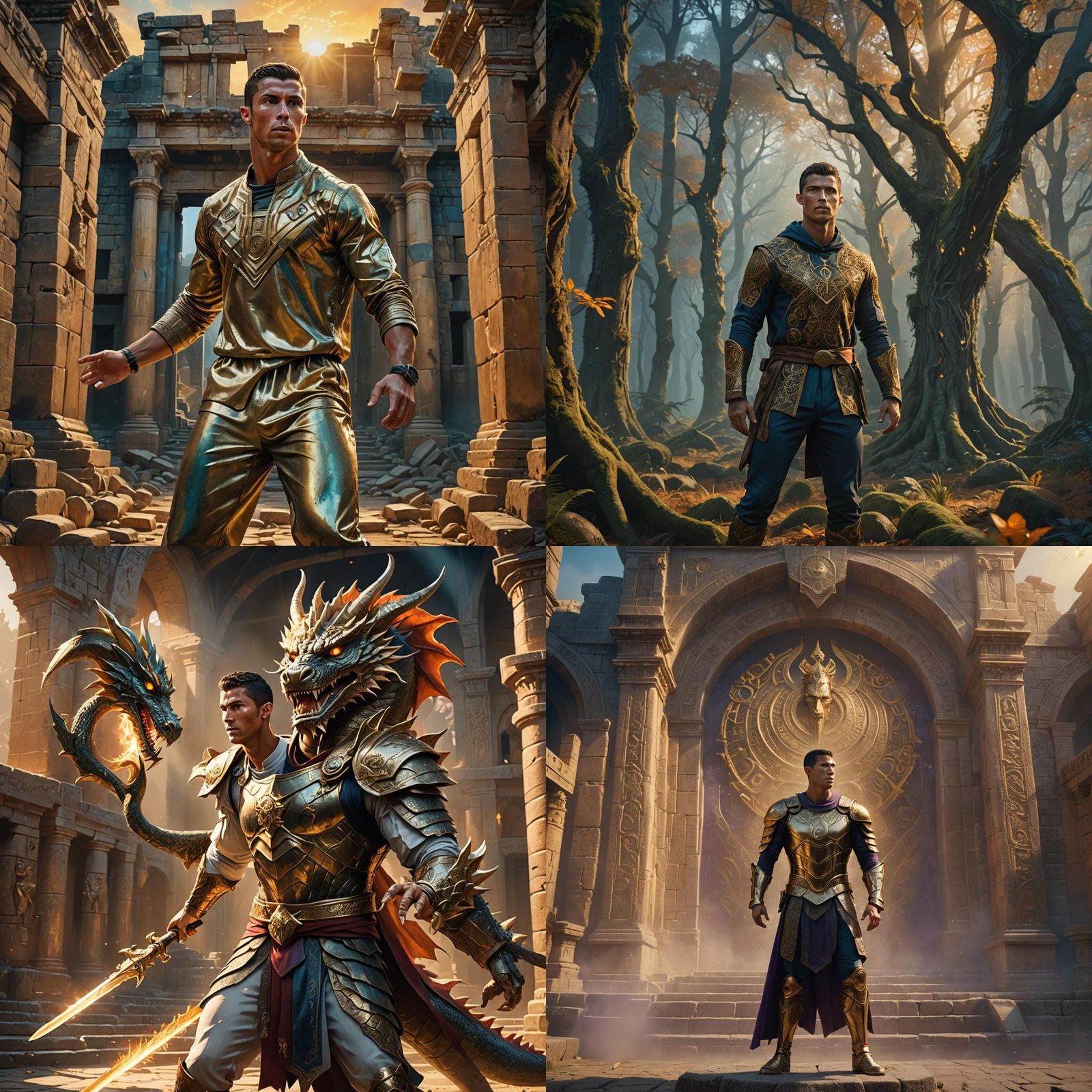 Cristiano Ronaldo Detailed Matte Painting