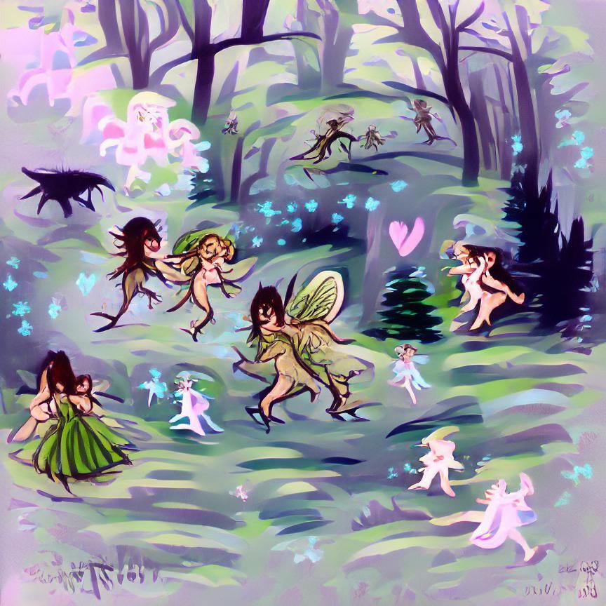 Fairies and Cryptids Frolicking in Fantasy