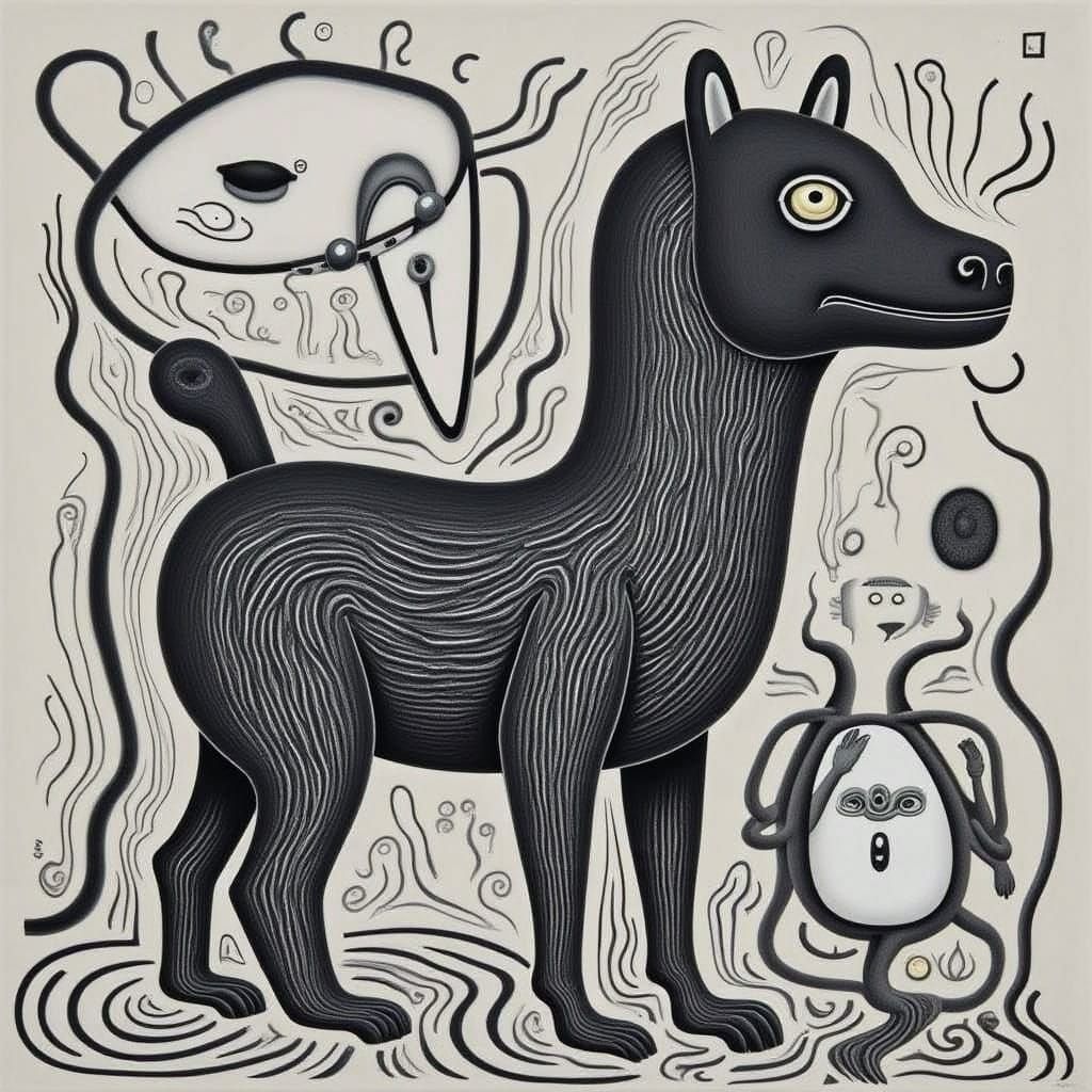 Vibrant Street Art Charcoal Drawing