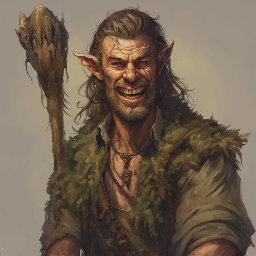 Hyperrealistic Swamp Druid Redneck Portrait