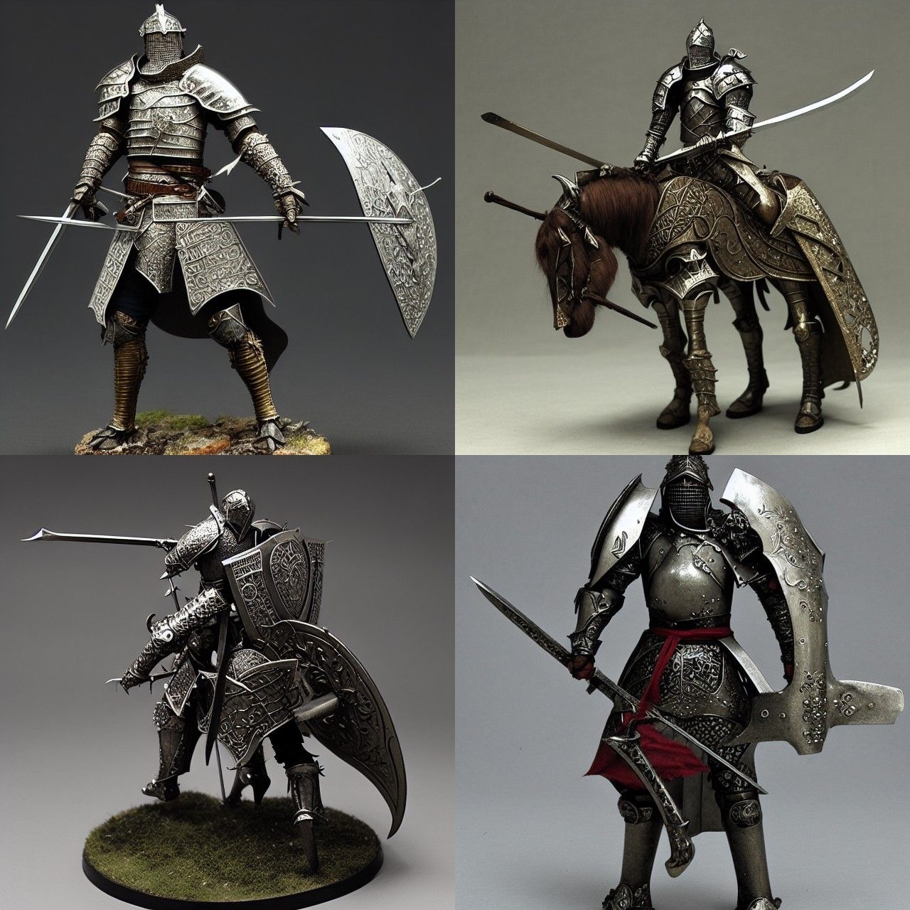 Ethereal Medieval Knight in Fantasycore Style