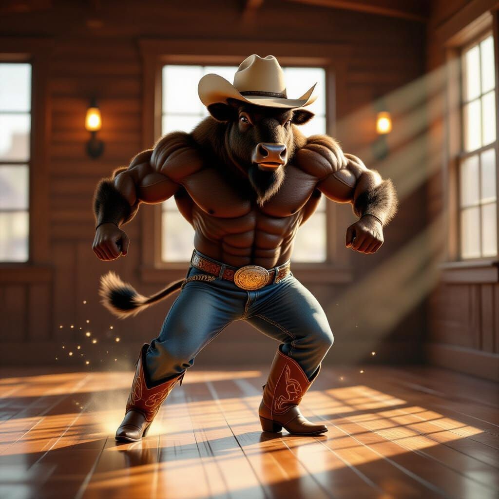 Vibrant Buffalo Line Dances in Cowboy Style