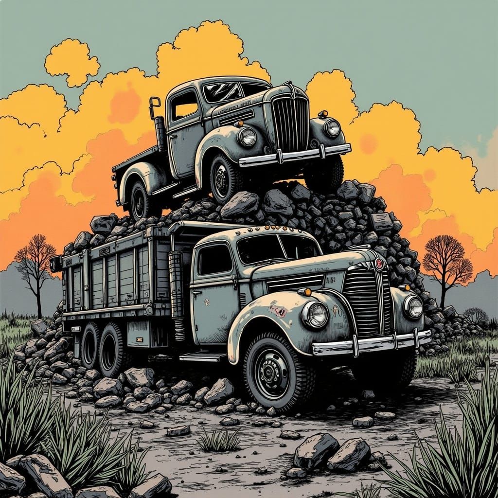 Cyberpunk Apocalypse Rises from Vintage Ruins