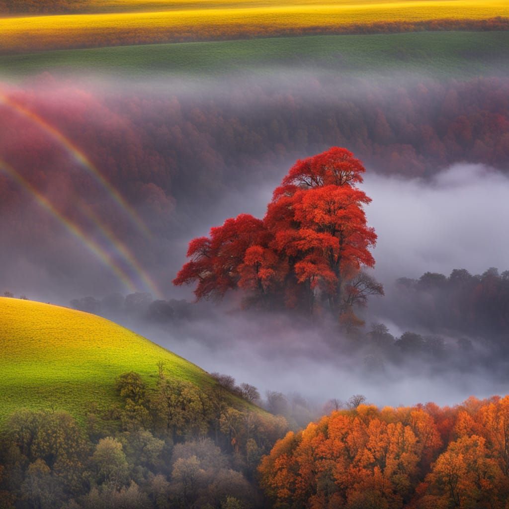 Vibrant Rainbow Captured in Cinematic Style
