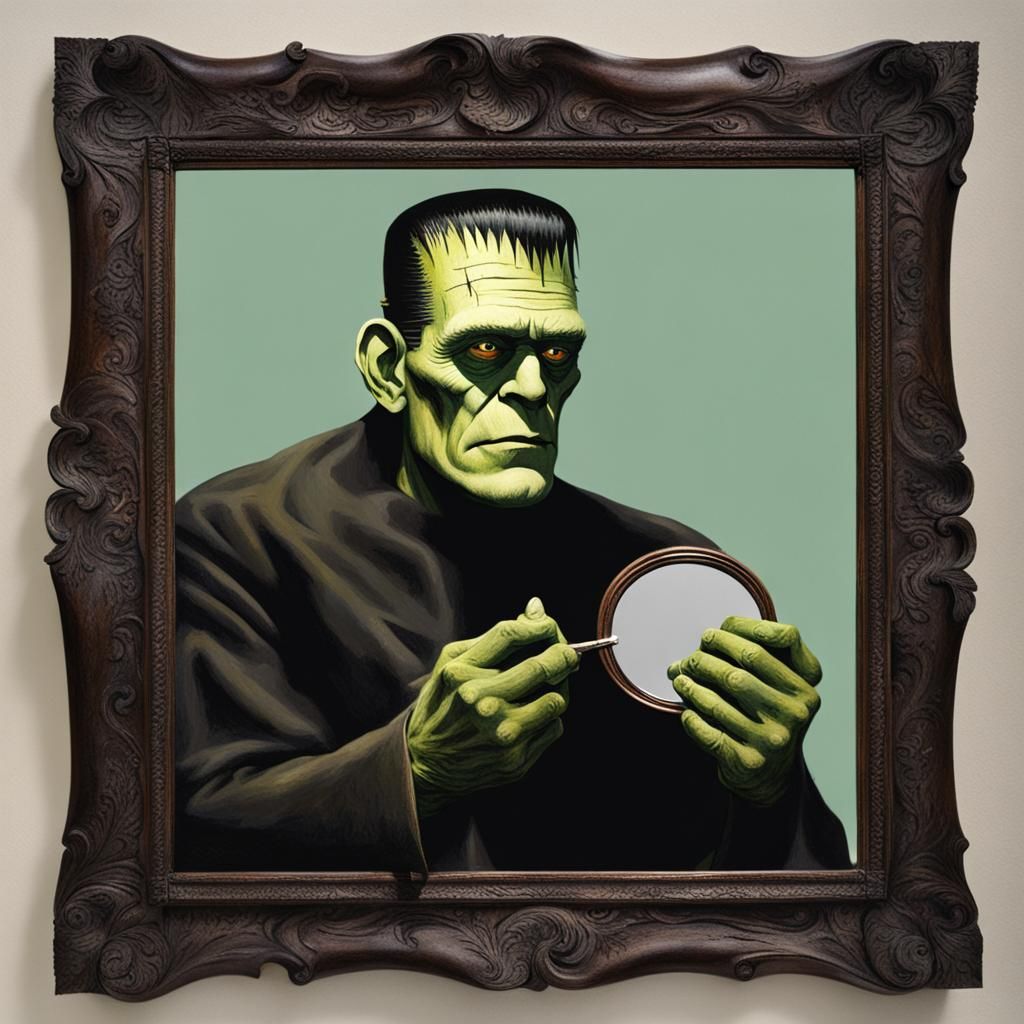 Frankenstein's Monster and the Mirror Painting