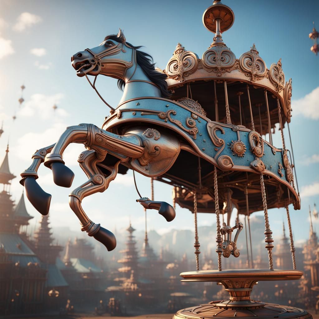 Mary Poppins on Mechanical Horse to Nepal