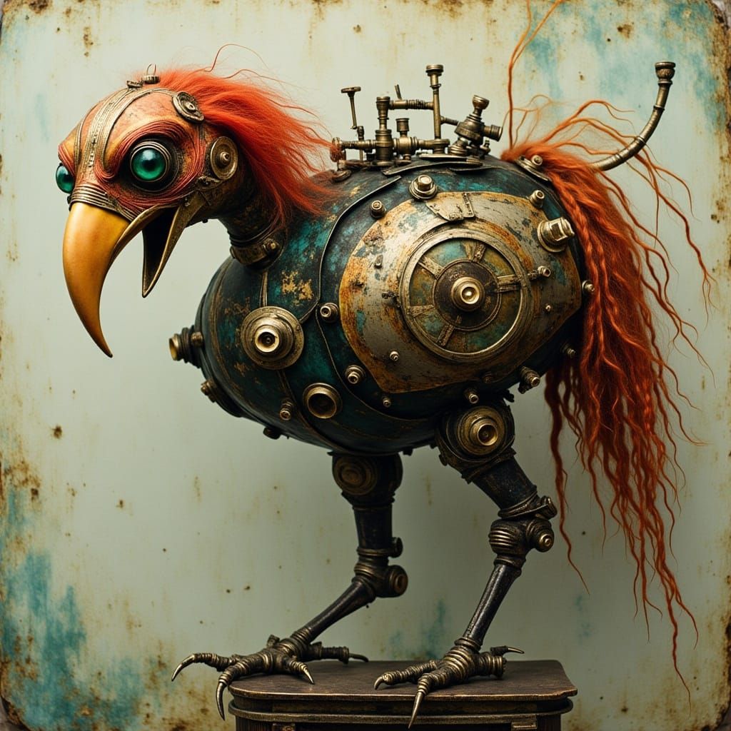 Steampunk Animated Bird: A Fantasy Engine