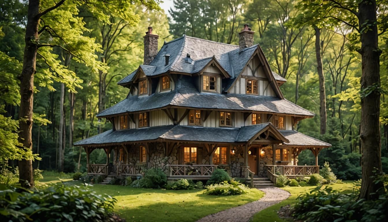 Quaint Cottage in Woods: Professional Photography