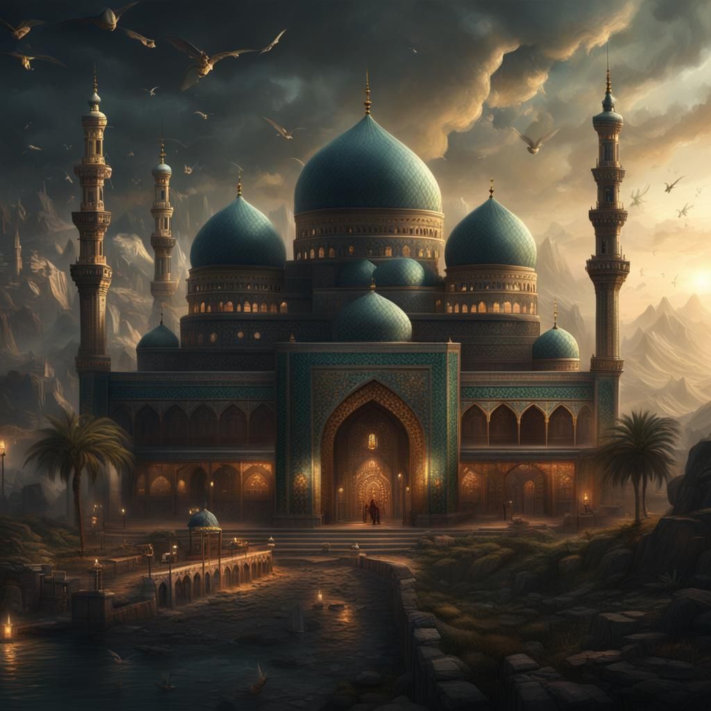 Stunning Mosque Digital Matte Painting