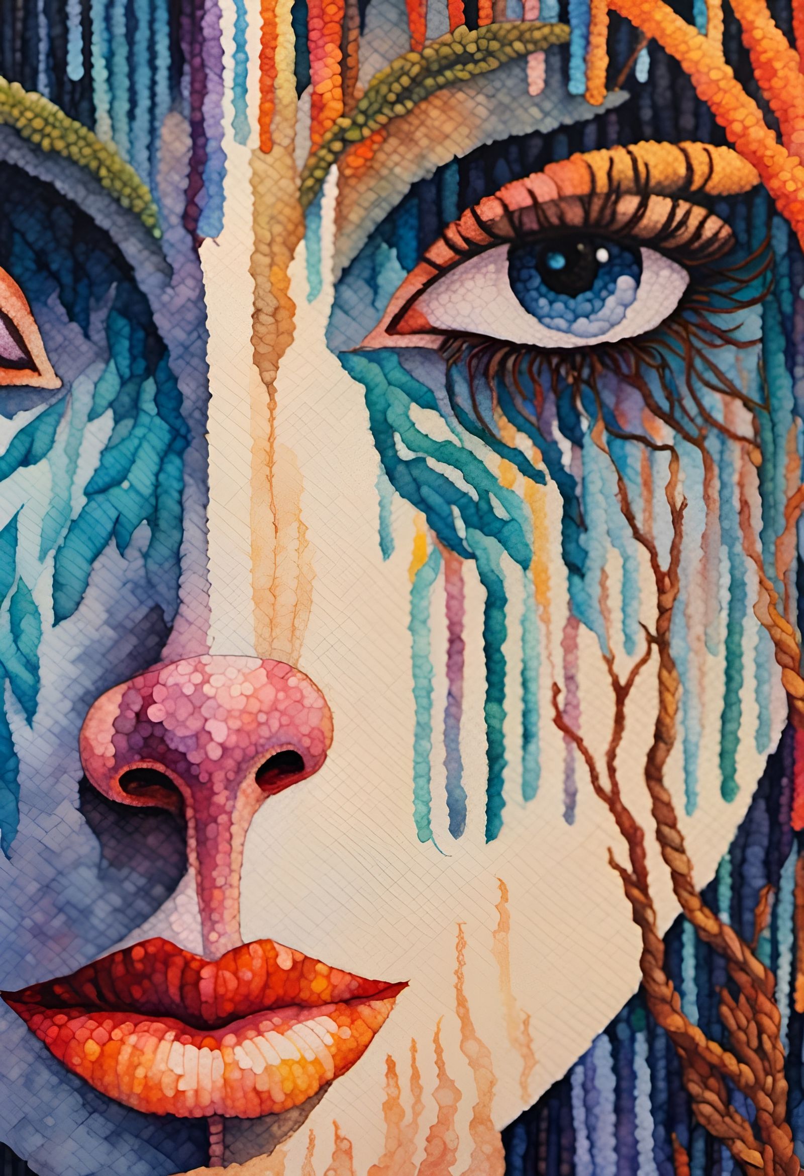 Radiant Weeping Willow Watercolor Fantasy