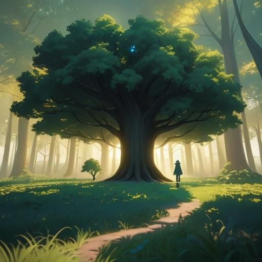 Tree of Growth: Ethereal Dreamlike Fantasy Art