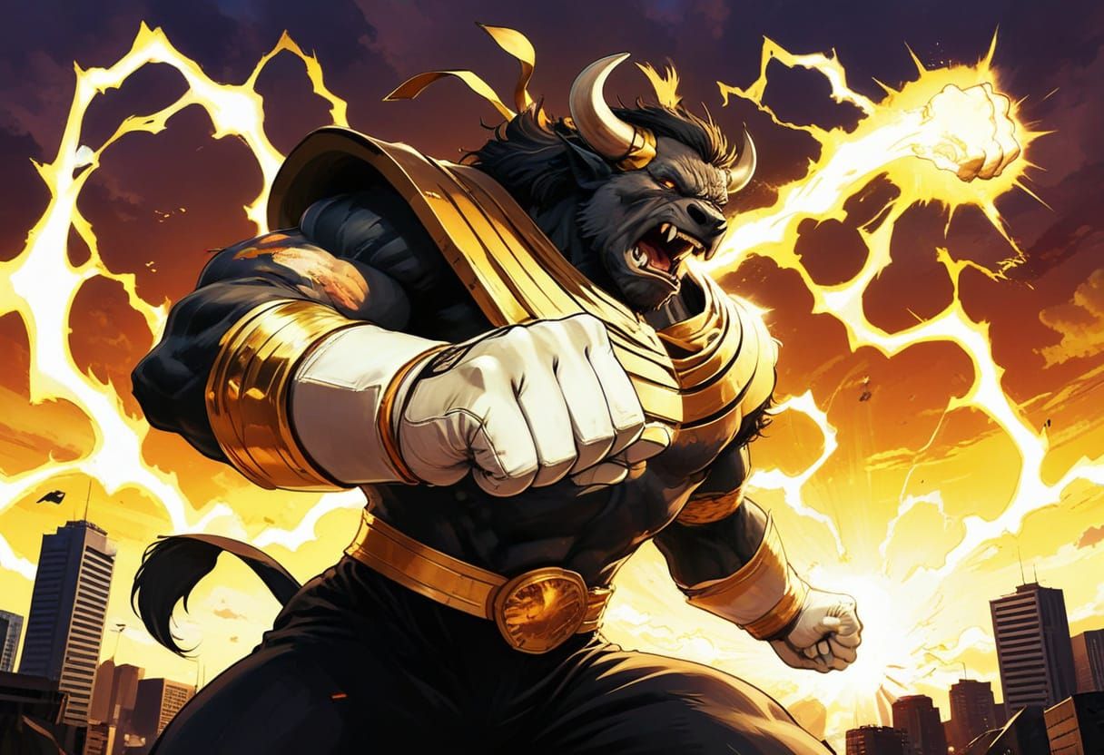 Gigantic Buffalo Ranger Unleashes Fury on City