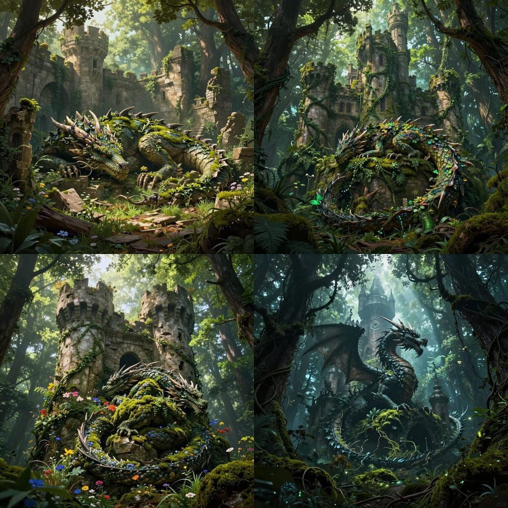 Nature Reclaims Dragon Castle In Epic Matte Painting