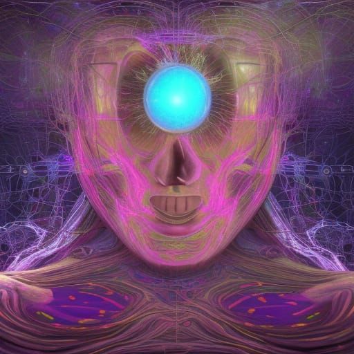 Surreal AI Sentience Dreamscape by Amaringo